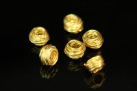 KG-210 thai karen hill tribe silver 6 gold vermeil small wire wrap bead