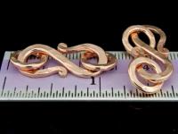 KZ-021 24K rose gold vermeil thai karen hill tribe handmade silver 1 hammered flat wire S. clasp 