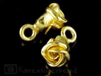 KG-043 24K gold vermeil 3 thai karen hill tribes handmade silver small rose charm