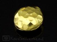 KG-017 24K gold vermeil 3 thai karen hill tribes handmade silver small hammered puffy bead 