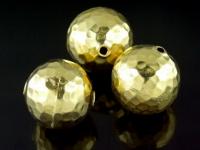 KG-034 24k gold vermeil 1 thai karen hill tribes handmade silver medium hammer round ball bead