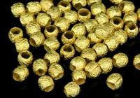 KG-078 Thai karen hill tribe silver 20 gold vermeil stardust texture bead