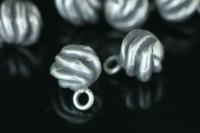3KH-050 Thai karen hill tribe silver 4 michelia round shape charm