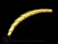 KG-004 24K gold vermeil thai karen hill tribe handmade silver  2 wrap curve tube bead