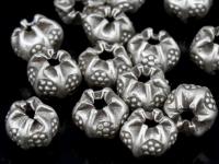 KE-006 Thai karen hill tribe handmade silver 6 daisy print fancy spacer bead