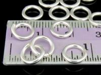 KA-035 Thai karen hill tribe handmade silver 15 small plain closed round hoop