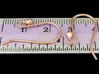 KZ-156 24K rose gold vermeil thai karen hill tribe handmade silver 6 long earring wire hook 