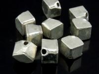KV-013 Thai karen hill tribe handmade silver 2 plain cube bead 