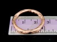KZ-140 24K rose gold vermeil thai karen hill tribe handmade silver 1 hammered round hoop