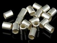 KC-021 Thai karen hill tribe handmade silver 20 plain short tube bead 