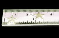 3KH-010 thai karen hill tribe handmade silver 6 die cut star shape charm 10.0 mm