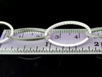 KL-037 KL-037 Thai karen hill tribe handmade silver 24 Inches plain oval ring link chain