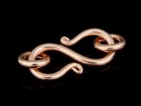 KZ-164 24K rose gold vermeil thai karen hill tribe handmade silver 4 small S. clasp