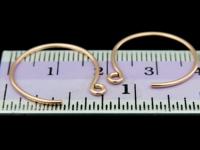 KZ-045 24K rose gold vermeil thai karen hill tribe handmade silver 6 earring wire hook