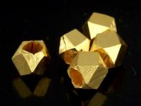 KG-509 24K gold vermeil thai karen hill tribe handmade silver 10 small facet bead