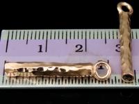 KZ-065 24K rose gold vermeil thai karen hill tribe handmade silver 2 hammered stick charm 