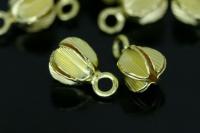 KG-368 Thai karen hill tribe silver 2 gold vermeil flower charm