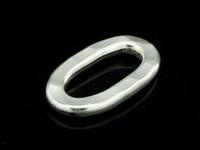 KA-086 Thai karen hill tribe handmade silver 8 hammered oval closed jump rings