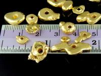 KG-100 24K gold vermeil 4 thai karen hill tribes handmade silver medium free form beads