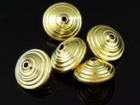 KG-075 24K gold vermeil 2 thai karen hill tribes handmade silver wrap bicone beads