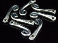 2KH-038 Thai karen hill tribe handmade silver 8 plain cur bar charm