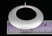 1KH-003 Thai karen hill tribe silver 1 smooth puffed crescent charm