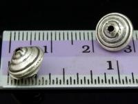 KH-005 Thai karen hill tribe handmade silver 4 wrap bicone bead