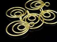 KG-293 24K gold vermeil 2 thai karen hill tribes handmade silver triple ring charm