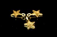 KG-130 thai karen hil tribes silver 8 gold vermeil mini die cut star shape charm 8.0 mm.