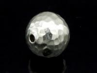 KV-001 Thai karen hill tribe handmade silver 1 large hammered round ball bead 
