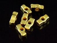 KG-111 24K gold vermeil Karen hill tribe handmade silver 10 square bar bead 