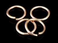 KZ-043 24K rose gold vermeil thai karen hill tribe handmade silver 10 plain opened jump ring 