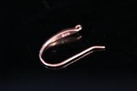 KZ-255 thai karen hill tribe handmade silver 4 rose gold vermeil tear drop earring hook