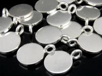 3KH-006 Thai karen hill tribe handmade silver 4 plain disc charm