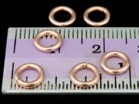 KZ-114 24K rose gold vermeil thai karen hill tribe handmade silver 20 Mini plain opened round jump ring