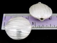 KF-002 Thai karen hill tribe handmade silver 1 small scratch round puffy bead