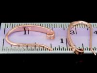 KZ-213 Thai karen hill tribes handmade 24K rose gold vermeil over silver pair long hammered earring hook