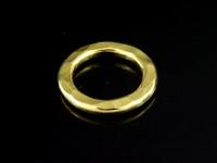 KG-245 24K gold vermeil Karen hill tribe handmade silver 2 hammered hoop