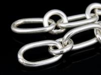 KL-028 Thai karen hill tribe handmade silver 24 Inches plain link chain 