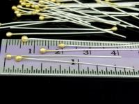 KG-400 24K gold vermeil 30 thai karen hill tribes handmade silver round ball headpin