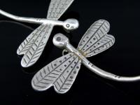 5KH-007 Thai karen hill tribe handmade silver 1 huge dragonfly charm