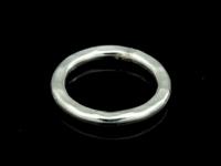 KA-064 Thai karen hill tribe handmade silver 3 hammered round hoop