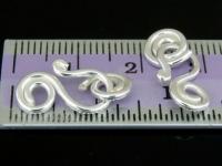 KA-093 Thai karen hill tribe handmade silver 5 swirl wire clasp