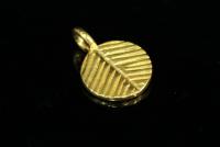 KG-046 thai karen hill tribe handmade silver 4 gold vermeil leaf charm