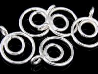 2KH-020 Thai karen hill tribe handmade silver 6 double plian ring charm