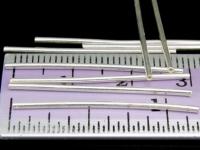 KC-038 Thai karen hill tribe handmade silver 30 plain round tube bead