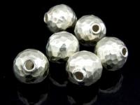 KV-004 Thai karen hill tribe handmade silver 2 mini hammered round ball bead 