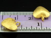 KG-478 24K gold vermeil Karen hill tribe handmade silver 4 satin puffy heart charm