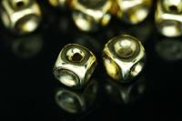 KG-406 Thai karen hill tribe silver 4 gold vermeil cube bead