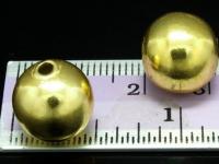 KG-083 24K gold vermeil Karen hill tribe handmade silver 2 smooth shiny round ball bead